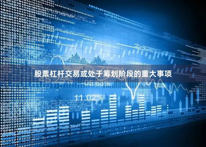 股票杠杆交易或处于筹划阶段的重大事项